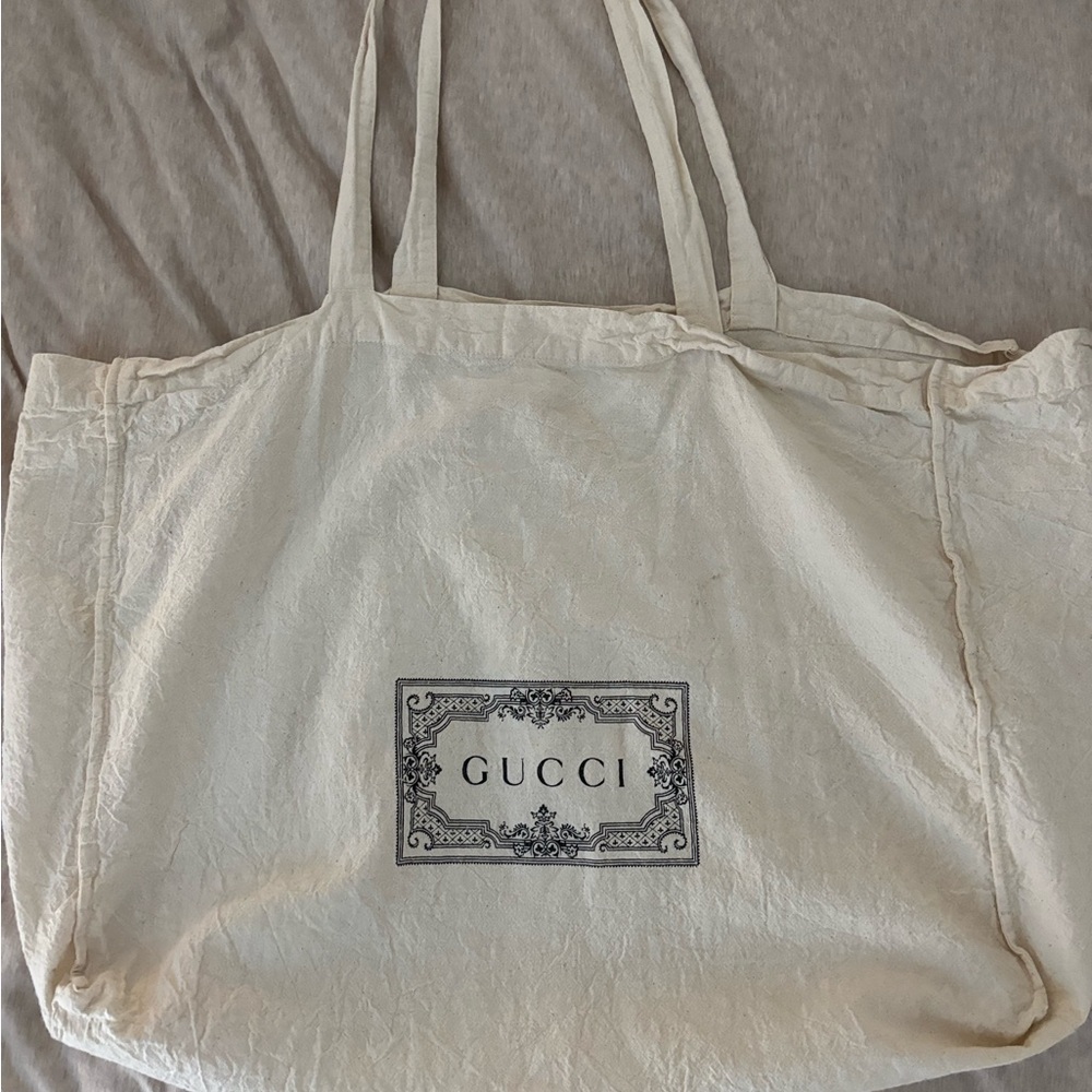 Gucci Linen Tote Bag